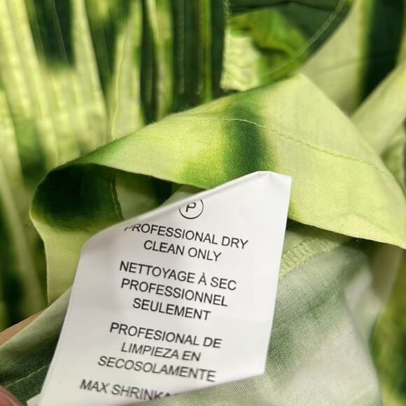 Anthropologie Samant Chauhan Emillia Green Tie Dye Ruffle Blouse Women’s size M - Picture 6 of 8